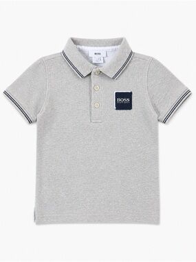 BOSS Hugo Boss Boys Gray Polo Shirt Preppy Designer 4/102